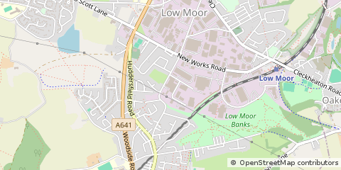 Map of Bradford, West Yorkshire