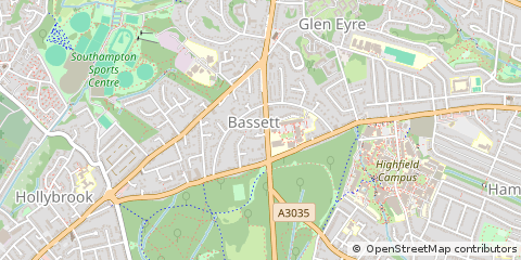 Map of Southampton, Hampshire