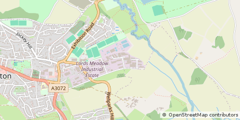 Map of Crediton, Devon