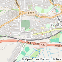 Map of Lewes, East Sussex