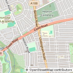 Map of Newcastle Upon Tyne, Tyne and Wear