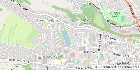 Map of Halifax, West Yorkshire