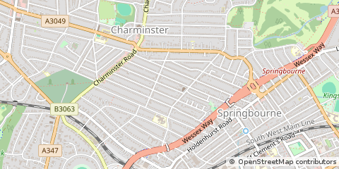 Map of Bournemouth, Dorset