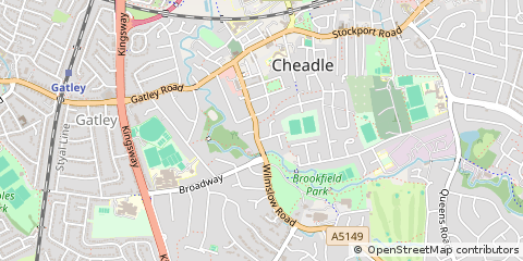 Map of Stockport, Cheshire