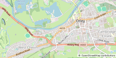 Map of Otley, West Yorkshire