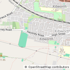 Map of Kibworth Beauchamp, Leicestershire