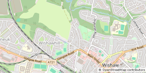Map of Wishaw, North Lanarkshire