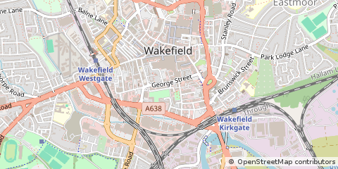 Map of Wakefield, West Yorkshire