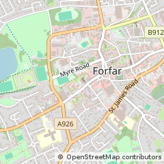 Map of Forfar, Tayside