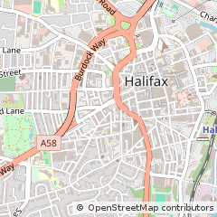 Map of Halifax, West Yorkshire