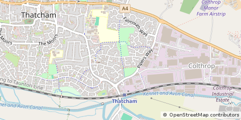 Map of Thatcham, Berkshire
