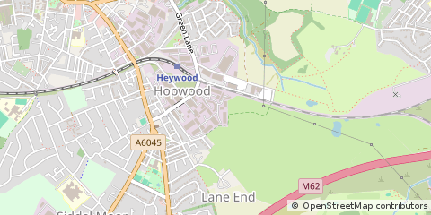Map of Heywood, Lancashire