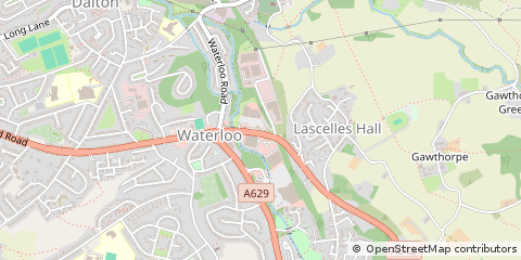 Map of Huddersfield, West Yorkshire