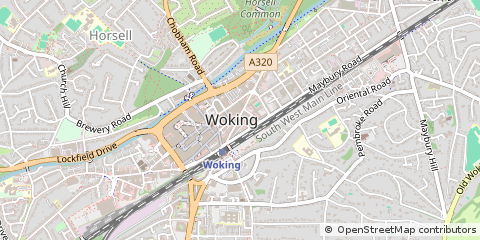 Map of Woking