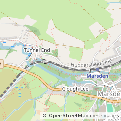 Map of Huddersfield, West Yorkshire