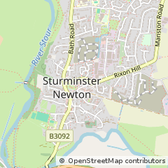 Map of Sturminster Newton, Dorset
