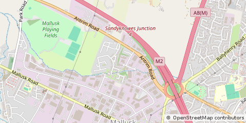 Map of Newtownabbey, County Antrim