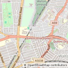 Map of Liverpool, Merseyside