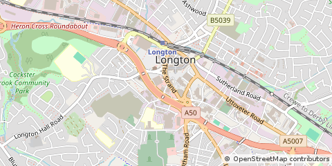 Map of Stoke-on-Trent, Staffordshire