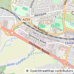 Map of Chichester, West Sussex