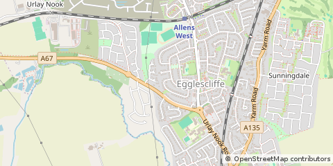 Map of Stockton-on-Tees, Cleveland