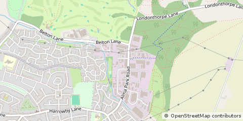 Map of Grantham, Lincolnshire