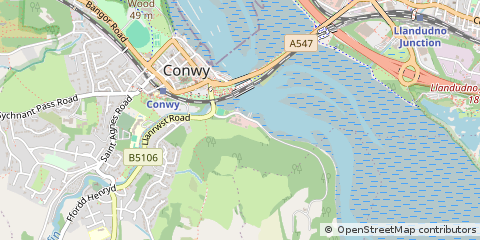 Map of Conwy
