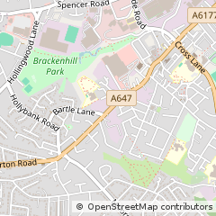 Map of Bradford, West Yorkshire
