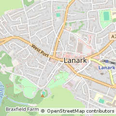 Map of Lanark, Lanarkshire