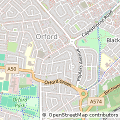 Map of Warrington, Cheshire