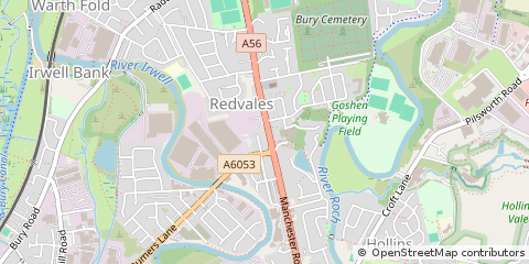 Map of Bury, Lancashire
