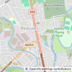 Map of Bury, Lancashire