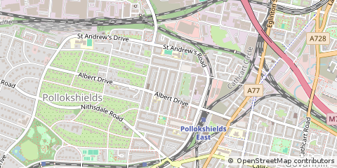 Map of Glasgow, Lanarkshire