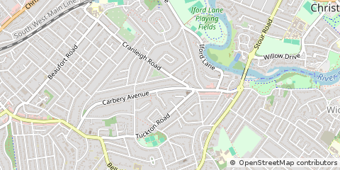 Map of Bournemouth, Dorset