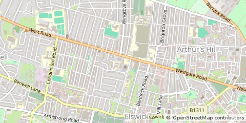 Map of Newcastle Upon Tyne