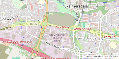 Map of Skelmersdale, Lancashire