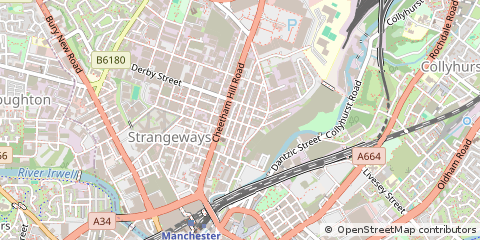 Map of Cheetham Hill, Manchester
