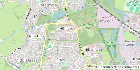 Map of Swindon, Wiltshire