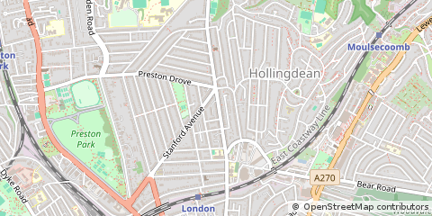 Map of Brighton, East Sussex