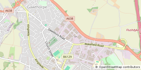 Map of Ossett, West Yorkshire