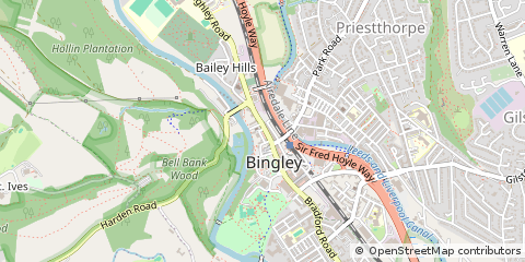 Map of Bingley, West Yorkshire