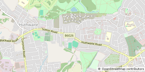 Map of Sutton-in-Ashfield, Nottinghamshire