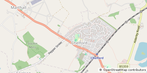 Map of Macclesfield, Cheshire