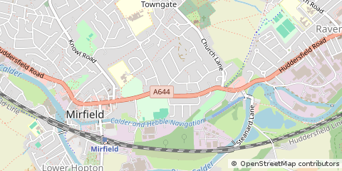Map of Mirfield, West Yorkshire