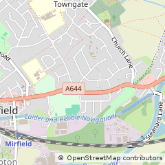 Map of Mirfield, West Yorkshire