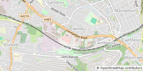 Map of Swansea, Abertawe