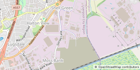 Map of Widnes, Cheshire