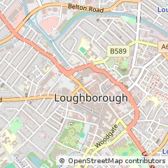 Map of Loughborough, Leicestershire