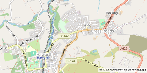 Map of Keighley, West Yorkshire