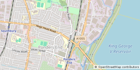 Map of Enfield, Middlesex